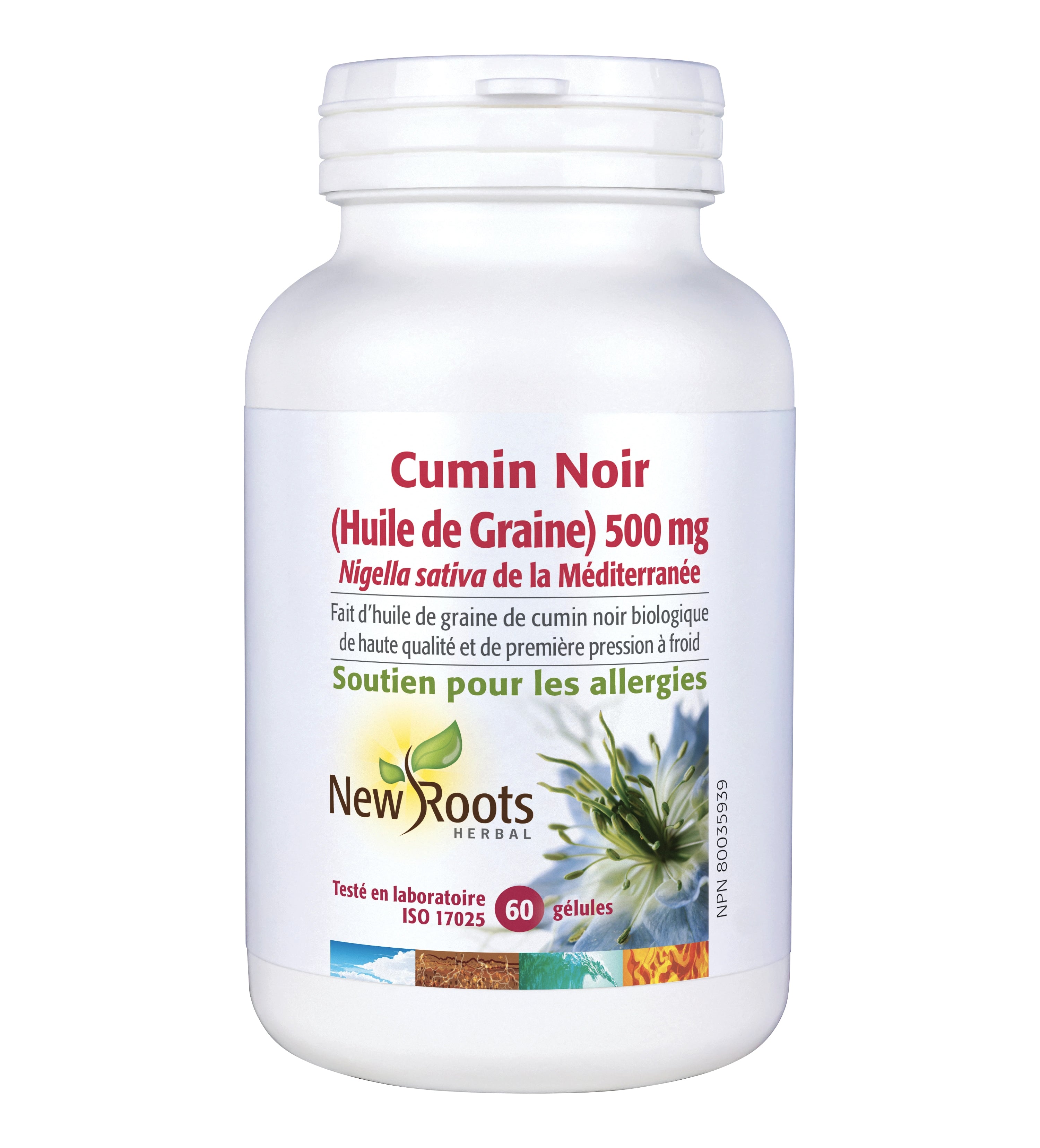 Huiles de graines de Cumin Noir  500mg - New Roots - 60 gélules